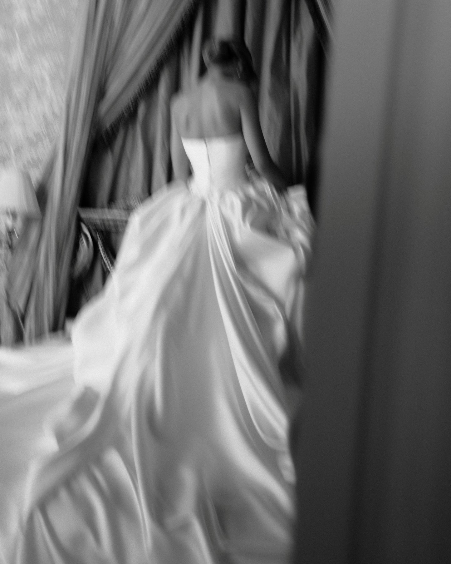 Strapless Ruched Ball Gown Wedding Dress with Train