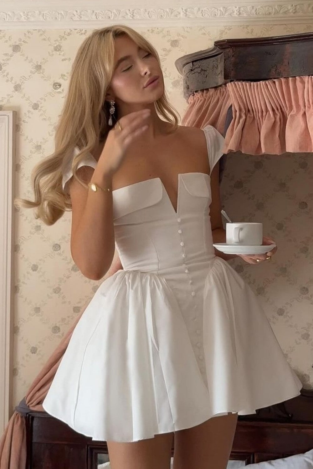 Satin Corset A-Line Mini Dress
