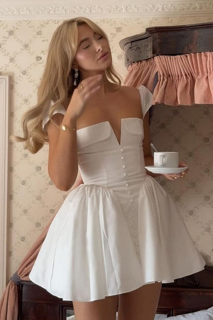 Satin Corset A-Line Mini Dress