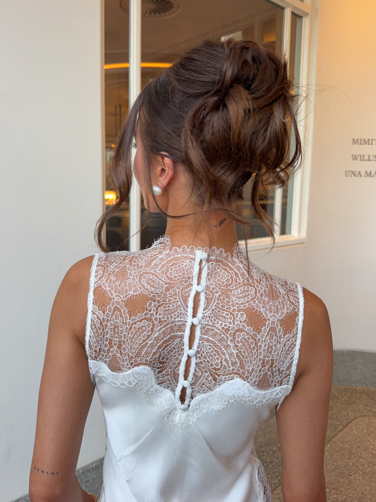 Lace Inset Sleeveless Maxi Slip Gown