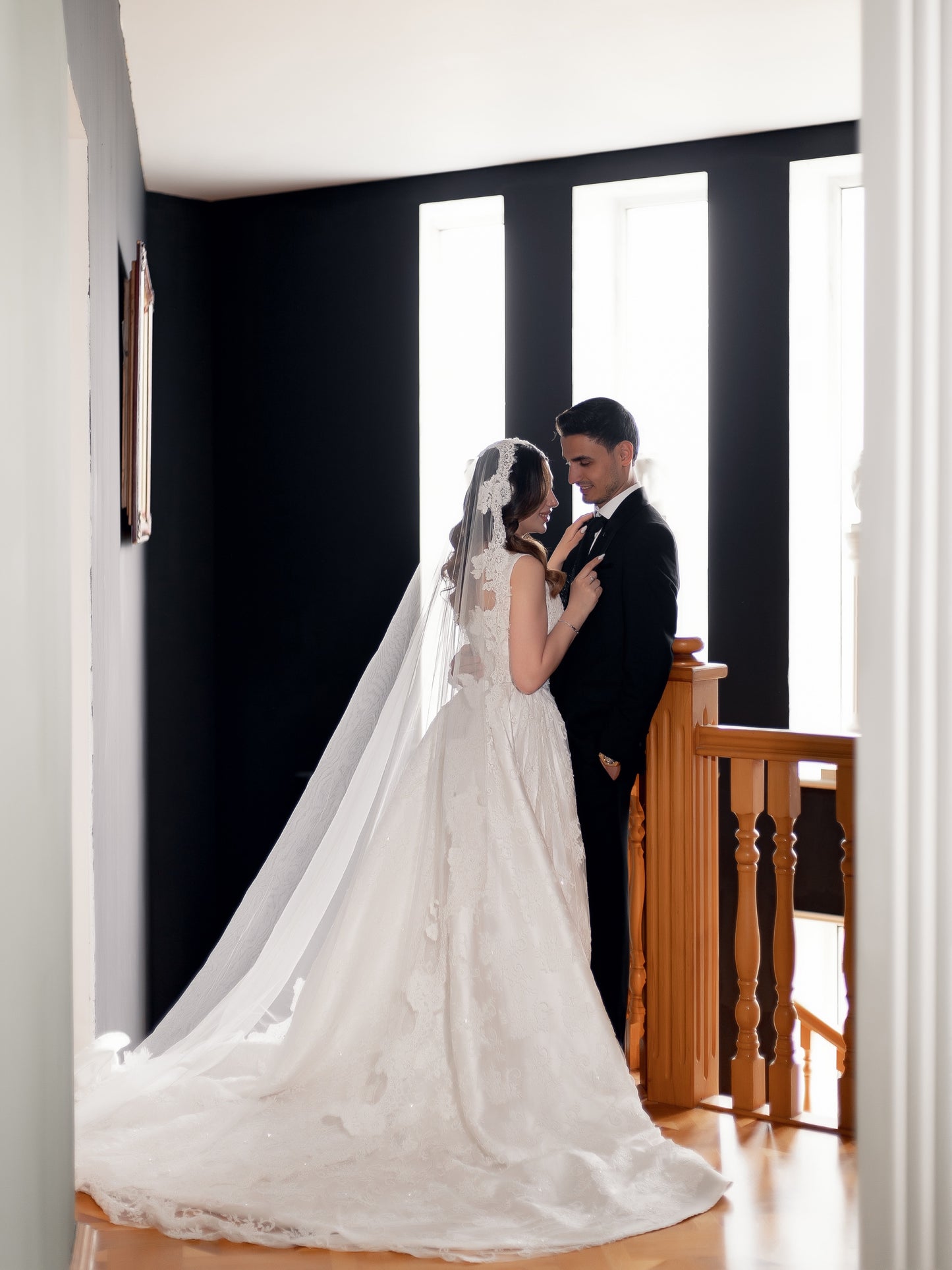 Square Neck Lace A-Line Wedding Dress
