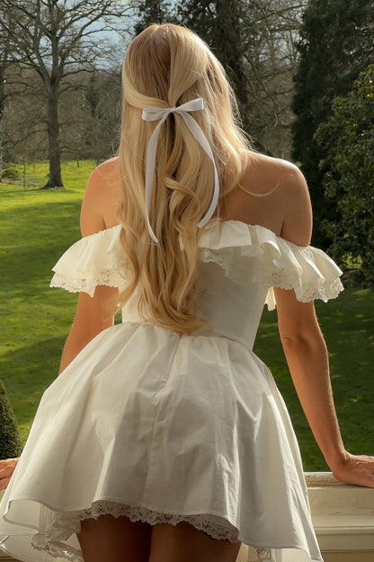 Romantic Off-the-Shoulder Corset Mini Dress