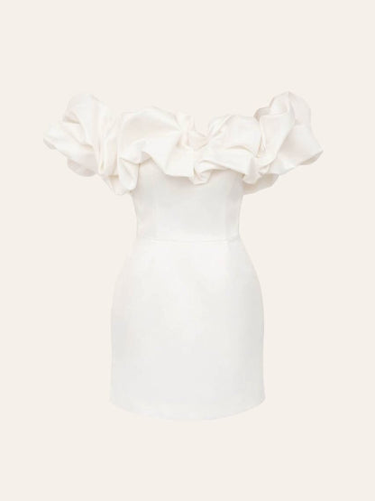 Ruffled Off-the-Shoulder Bodycon Mini Dress