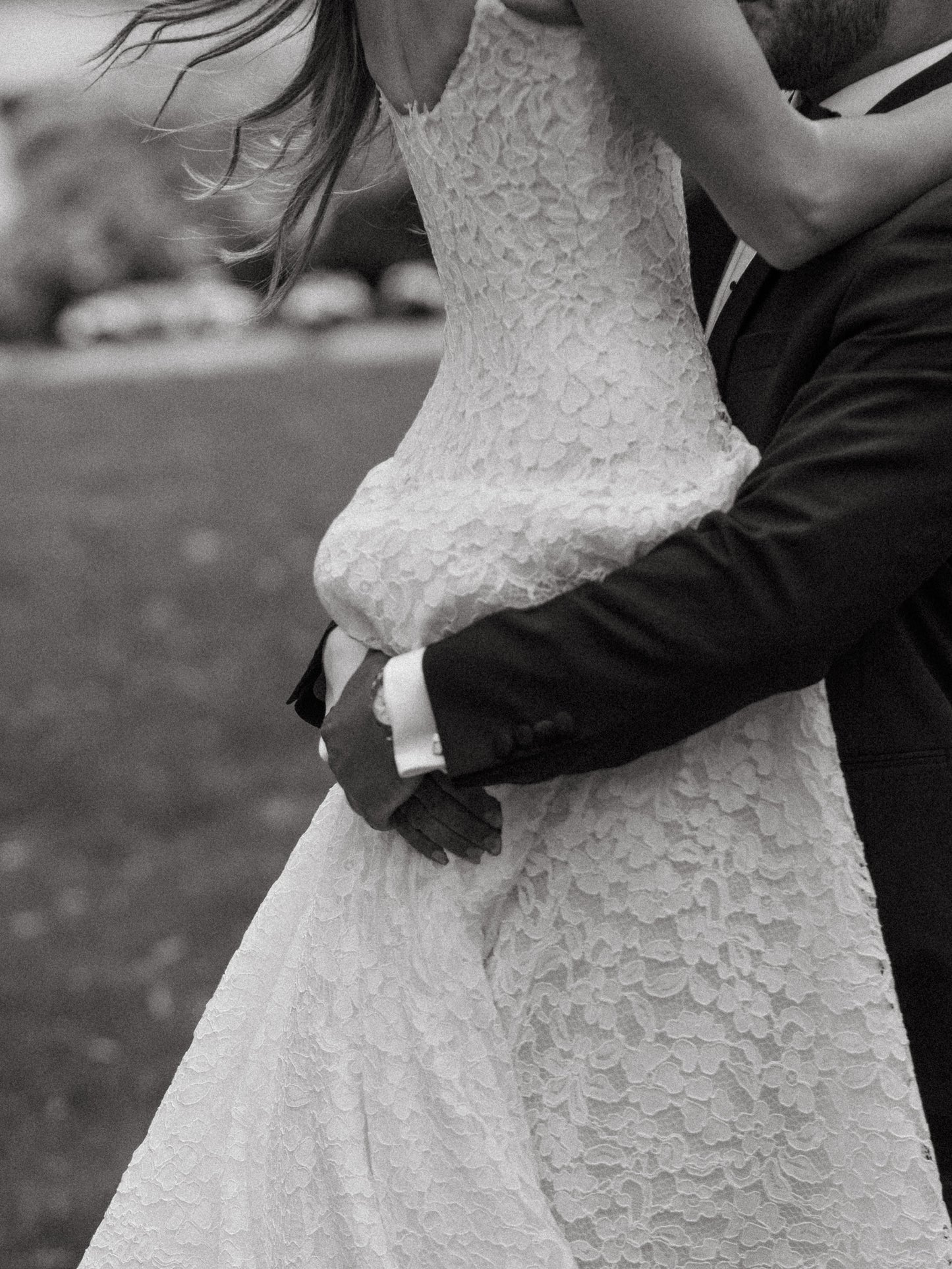 Strapless Lace A-Line Wedding Dress with Train