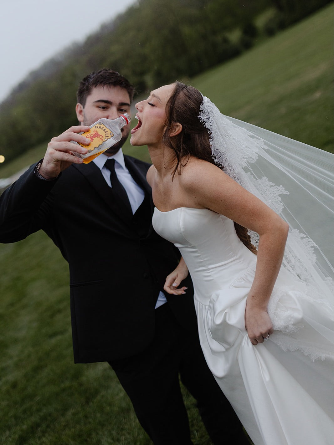 Strapless Satin Ball Gown Wedding Dress with Cathedral Train