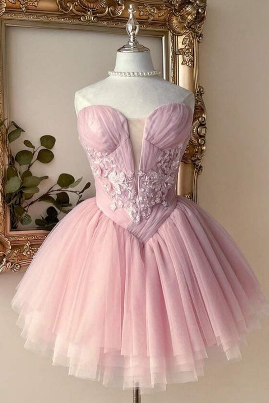 Sweetheart Corset Tulle Mini Princess Dress