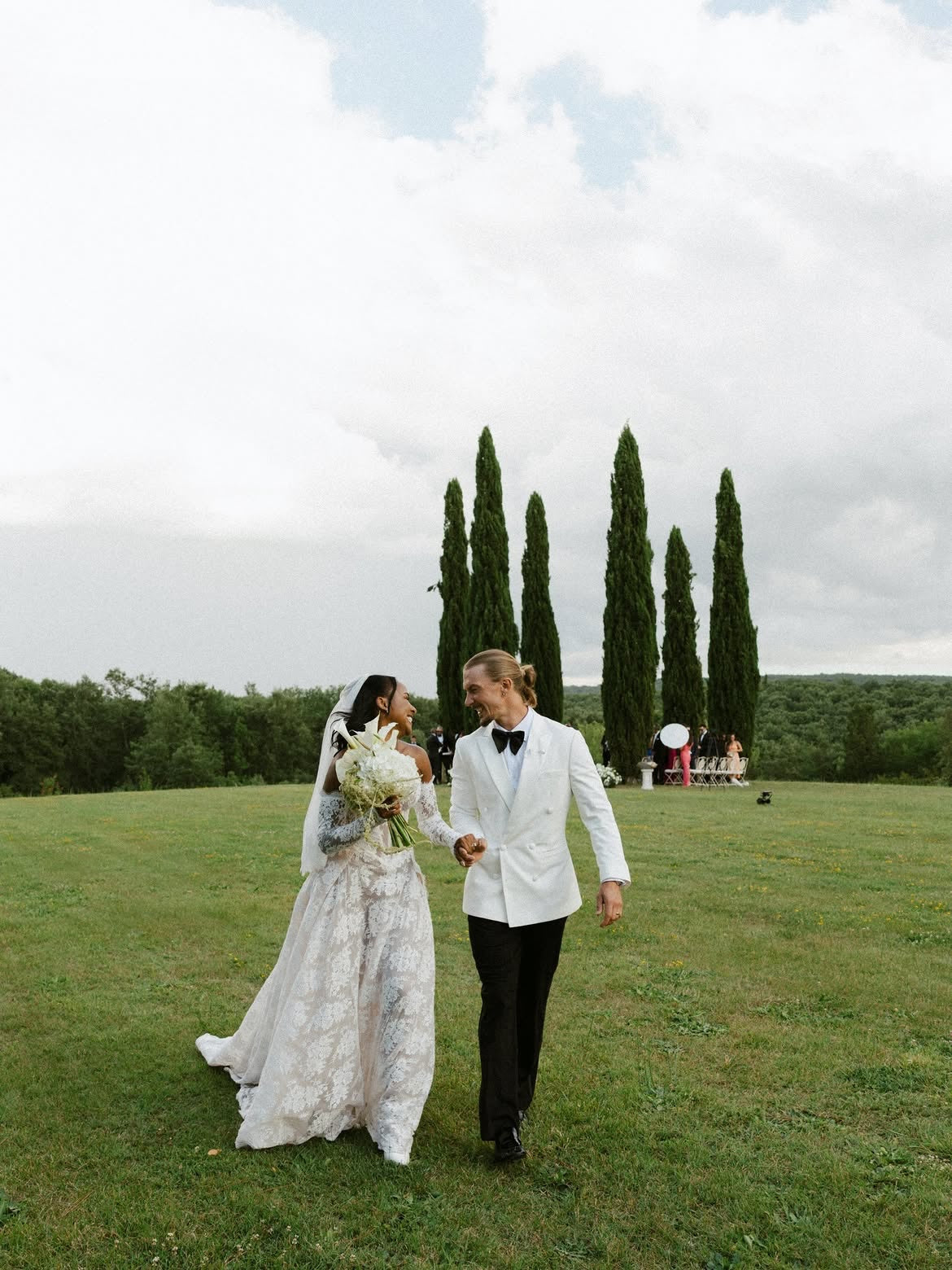Floral Lace Long Sleeve A-Line Wedding Dress