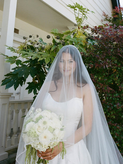 Strapless Ball Gown Wedding Dress with Structured Bodice