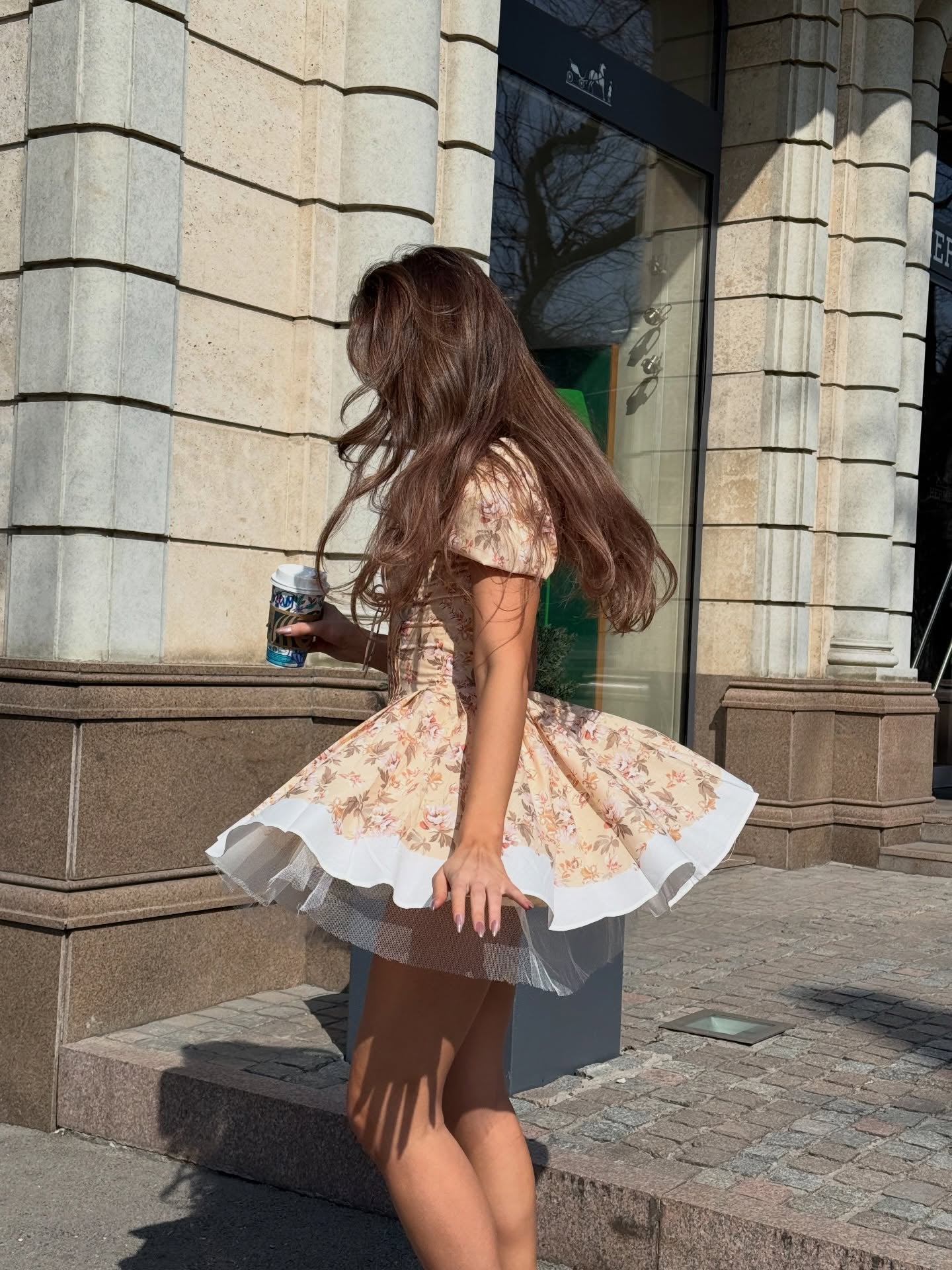 Floral Corset Mini Dress with Puff Sleeves