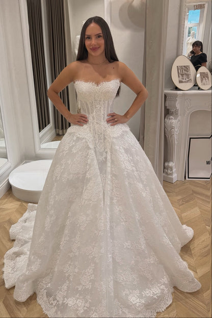 Lace Corset Ball Gown Wedding Dress