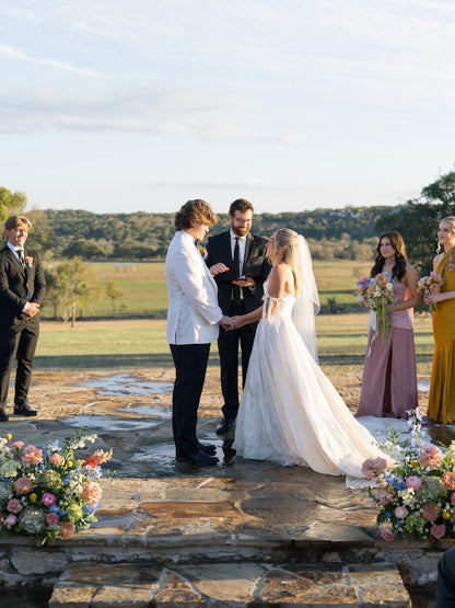 Tiered Off-the-Shoulder A-Line Wedding Dress