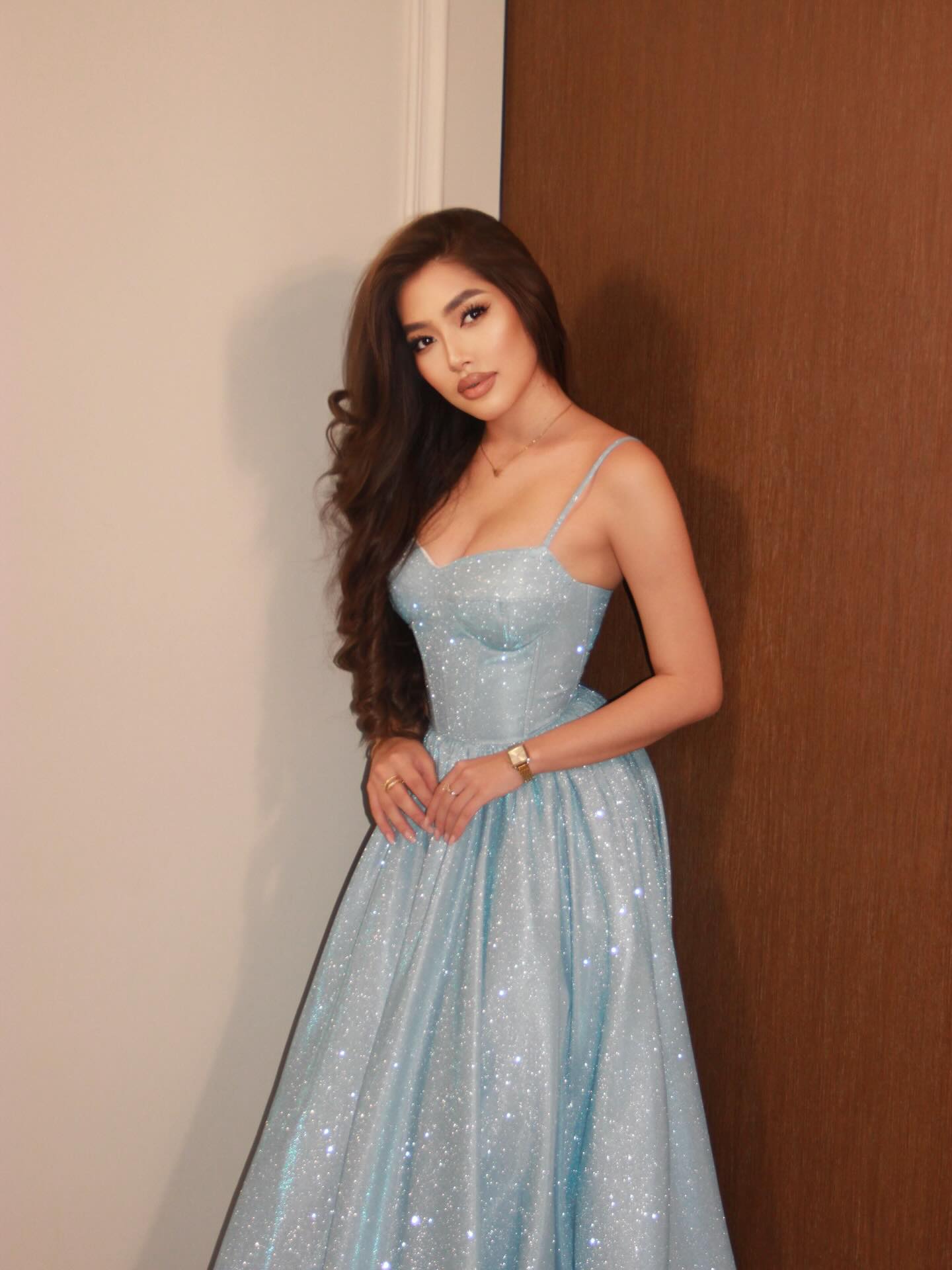 Glitter Sweetheart A-Line Gown with Corset Bodice