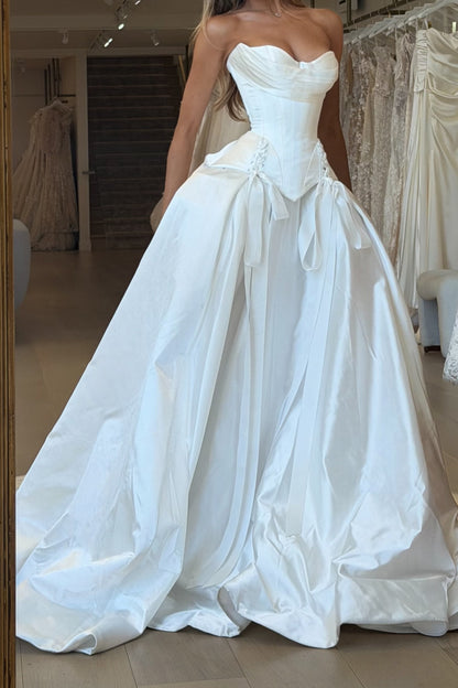 Strapless Corset Ball Gown Wedding Dress