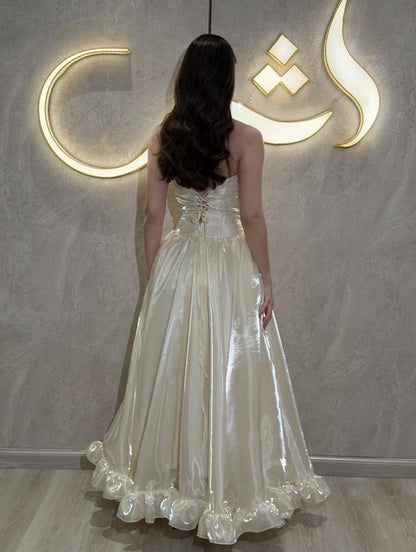 Halter Neck Iridescent A-Line Evening Dress