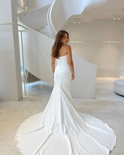 Strapless Corset Mermaid Wedding Dress