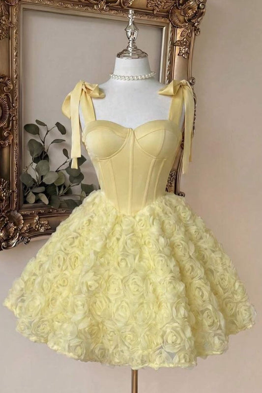 Sweetheart Corset 3D Floral Mini Dress