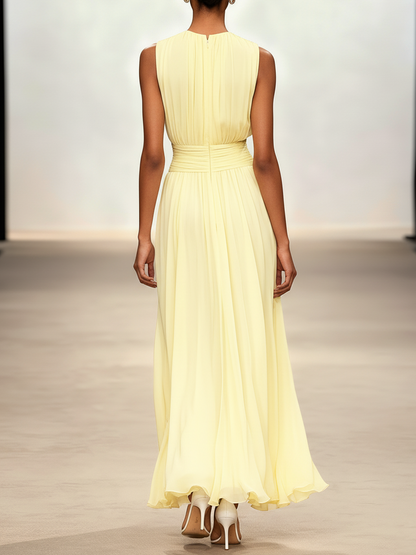 Sleeveless Chiffon A-Line Evening Dress