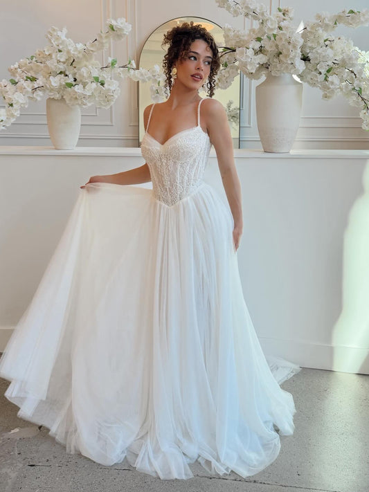 Sweetheart Corset A-Line Tulle Bridal Gown