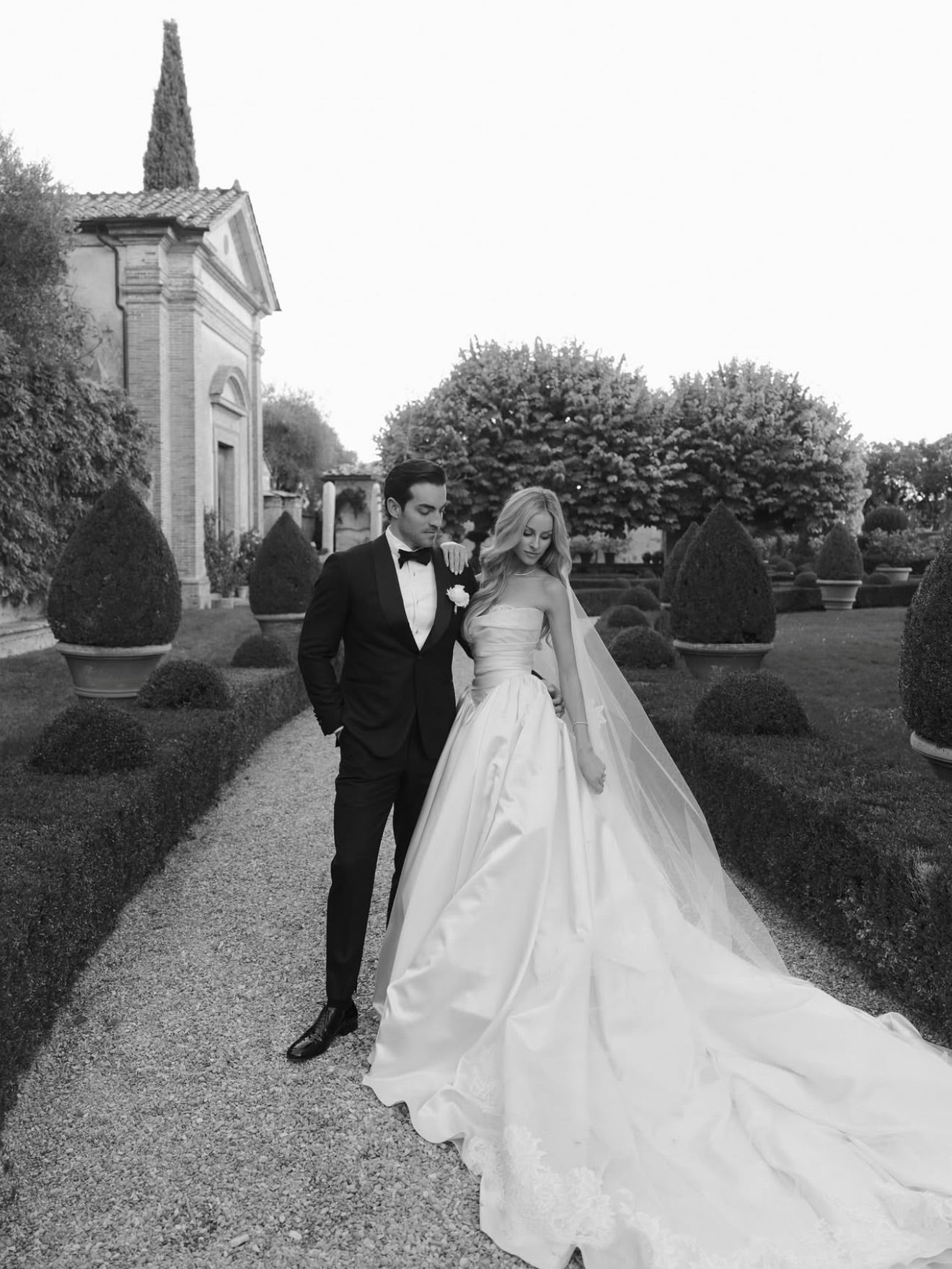 Strapless Satin Ball Gown Wedding Dress