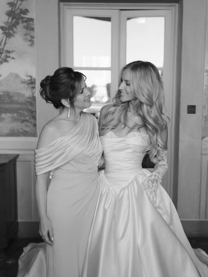 Strapless Satin Ball Gown Wedding Dress