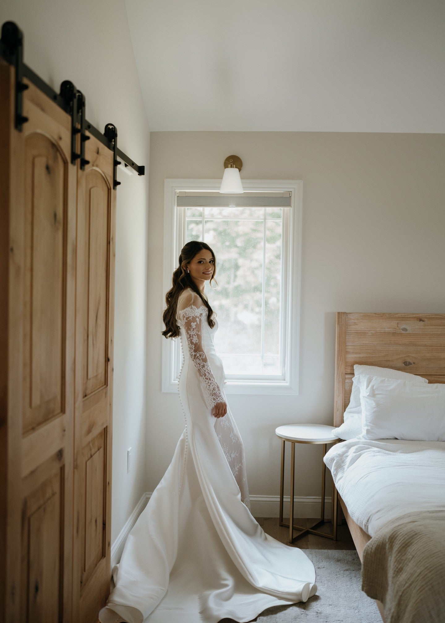 Strapless Mermaid Wedding Gown with Cathedral Veil