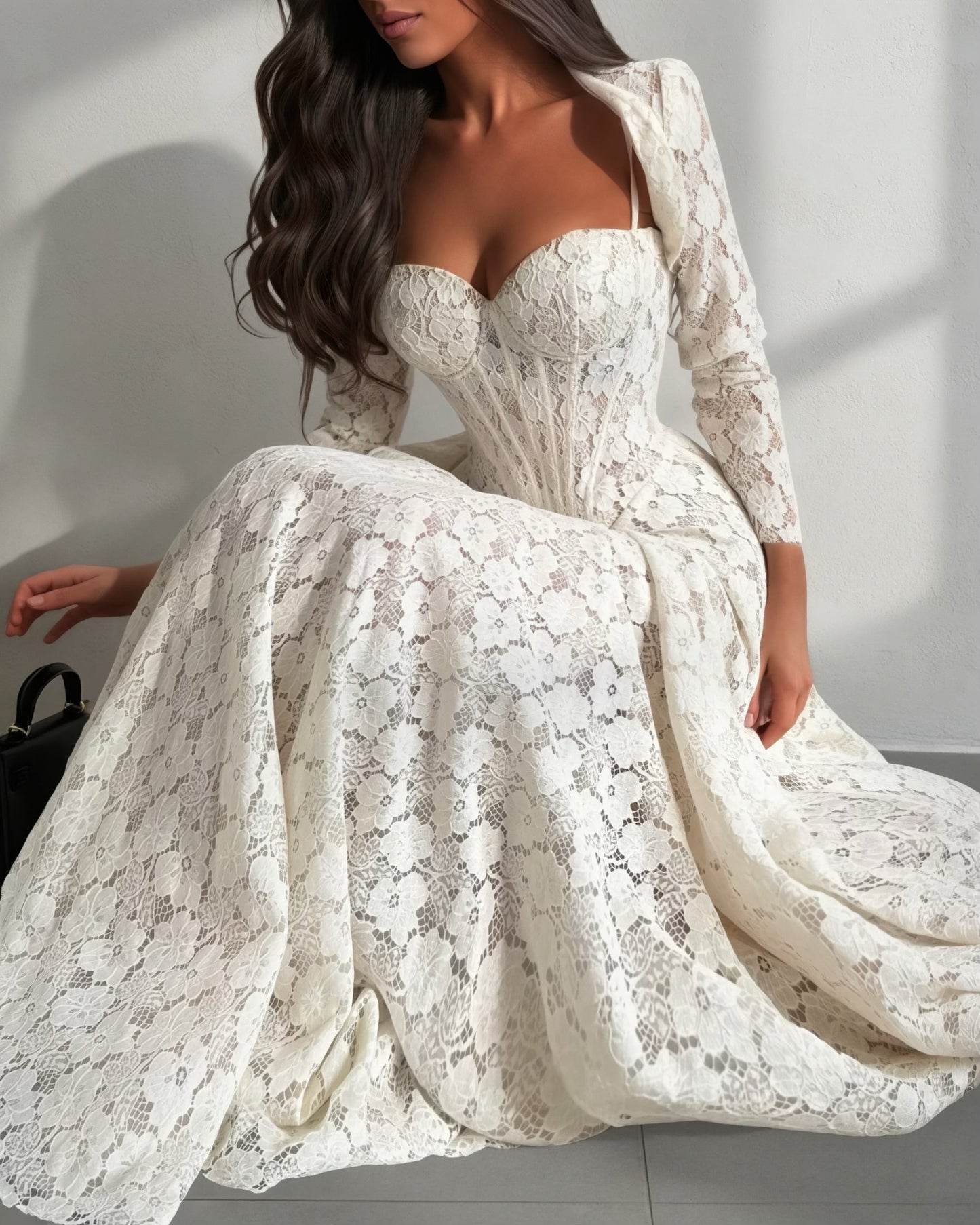 Sweetheart Corset Lace Ball Gown with Jacket