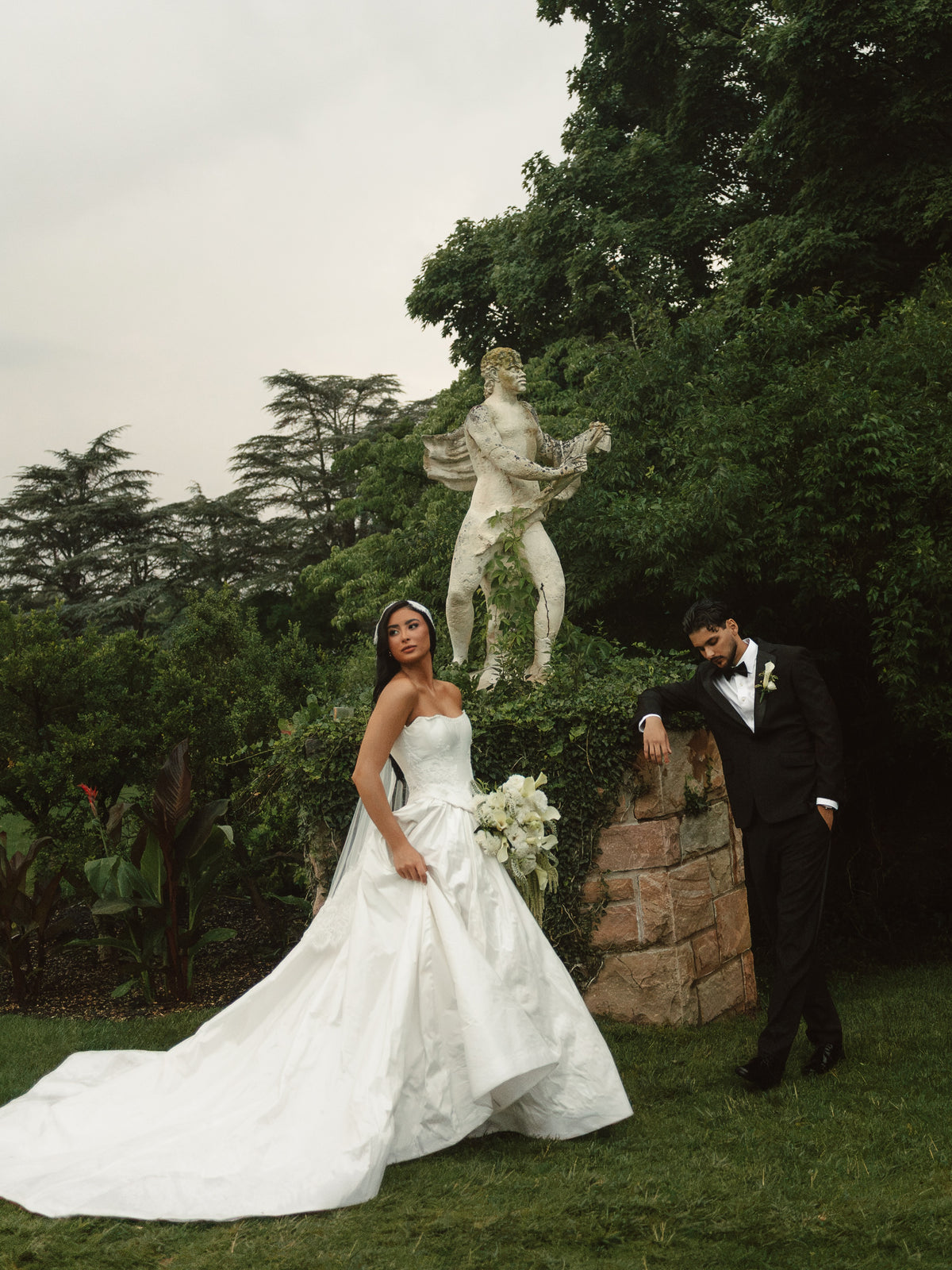 Strapless Basque Waist Ball Gown Wedding Dress