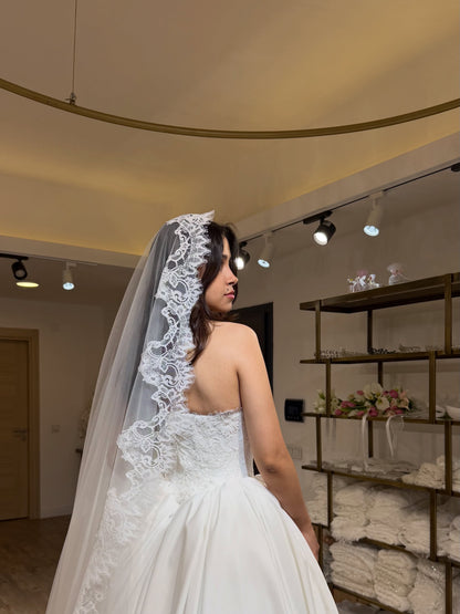 Lace Bodice Ball Gown Wedding Dress