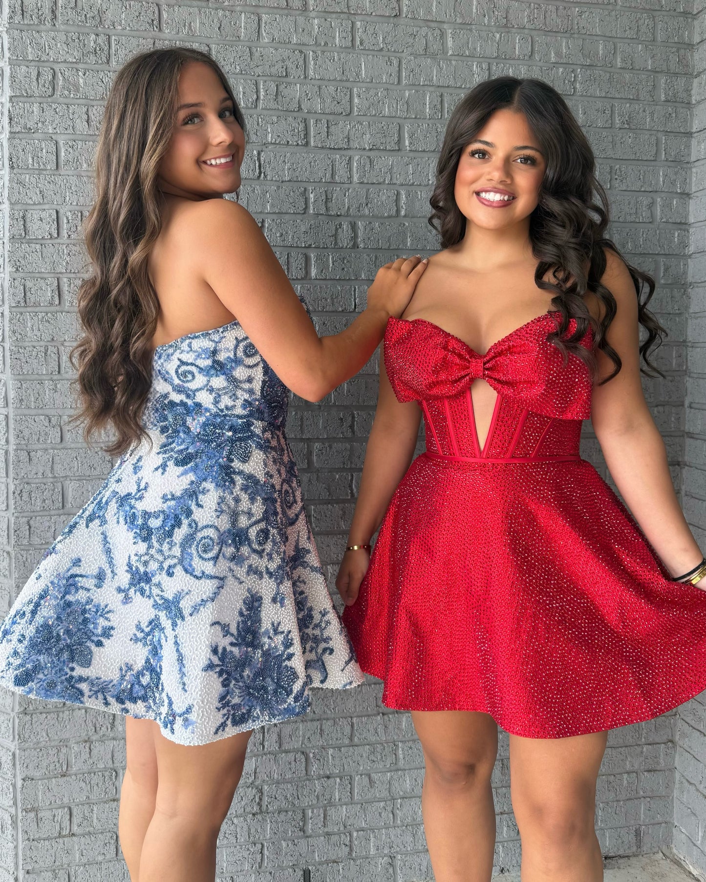 Strapless Bowknot Corset Mini A-Line Dress