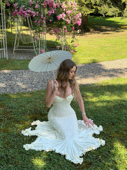 Ruched Sweetheart Mermaid Maxi Dress
