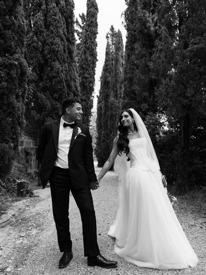 Strapless Corset Ball Gown Tulle Wedding Dress