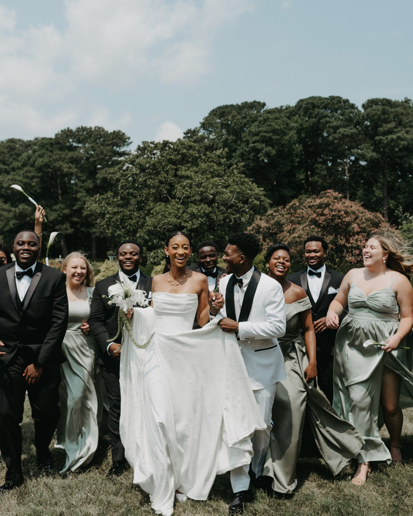 Strapless A-Line Wedding Dress with Sweep Train