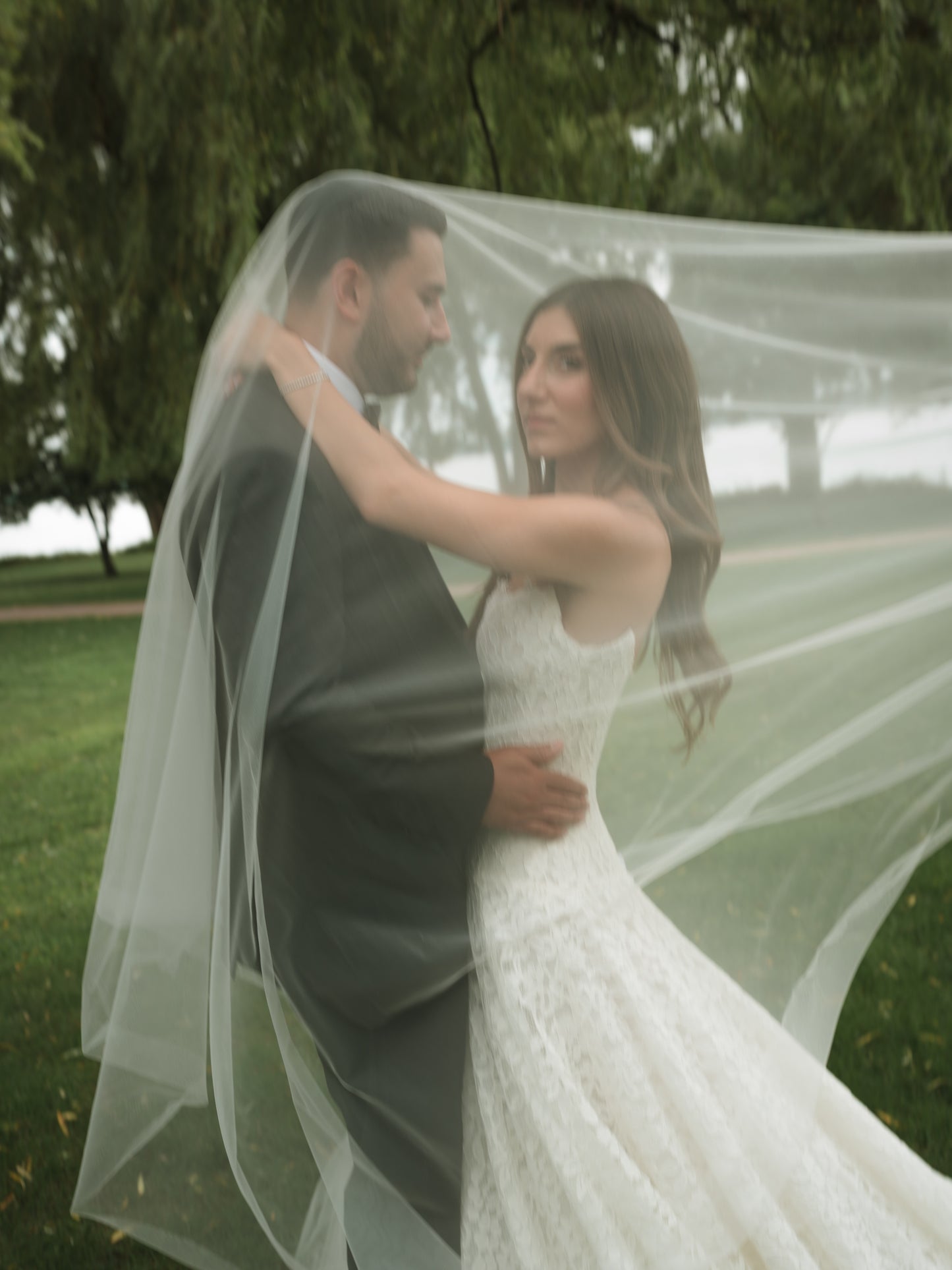 Strapless Lace A-Line Wedding Dress with Train