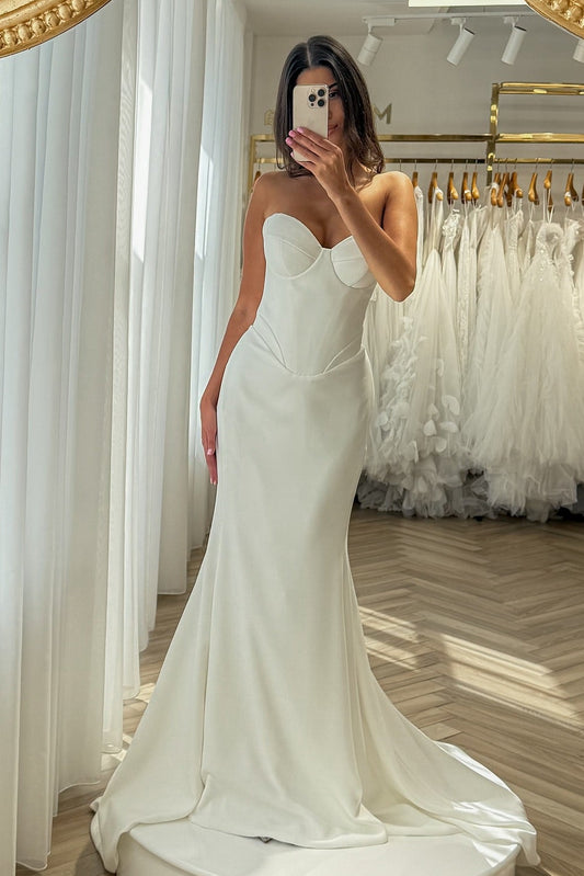 Strapless Sweetheart Corset Mermaid Wedding Dress