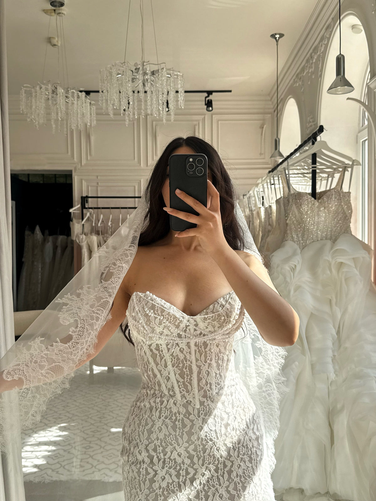 Strapless Lace Corset Mermaid Wedding Dress
