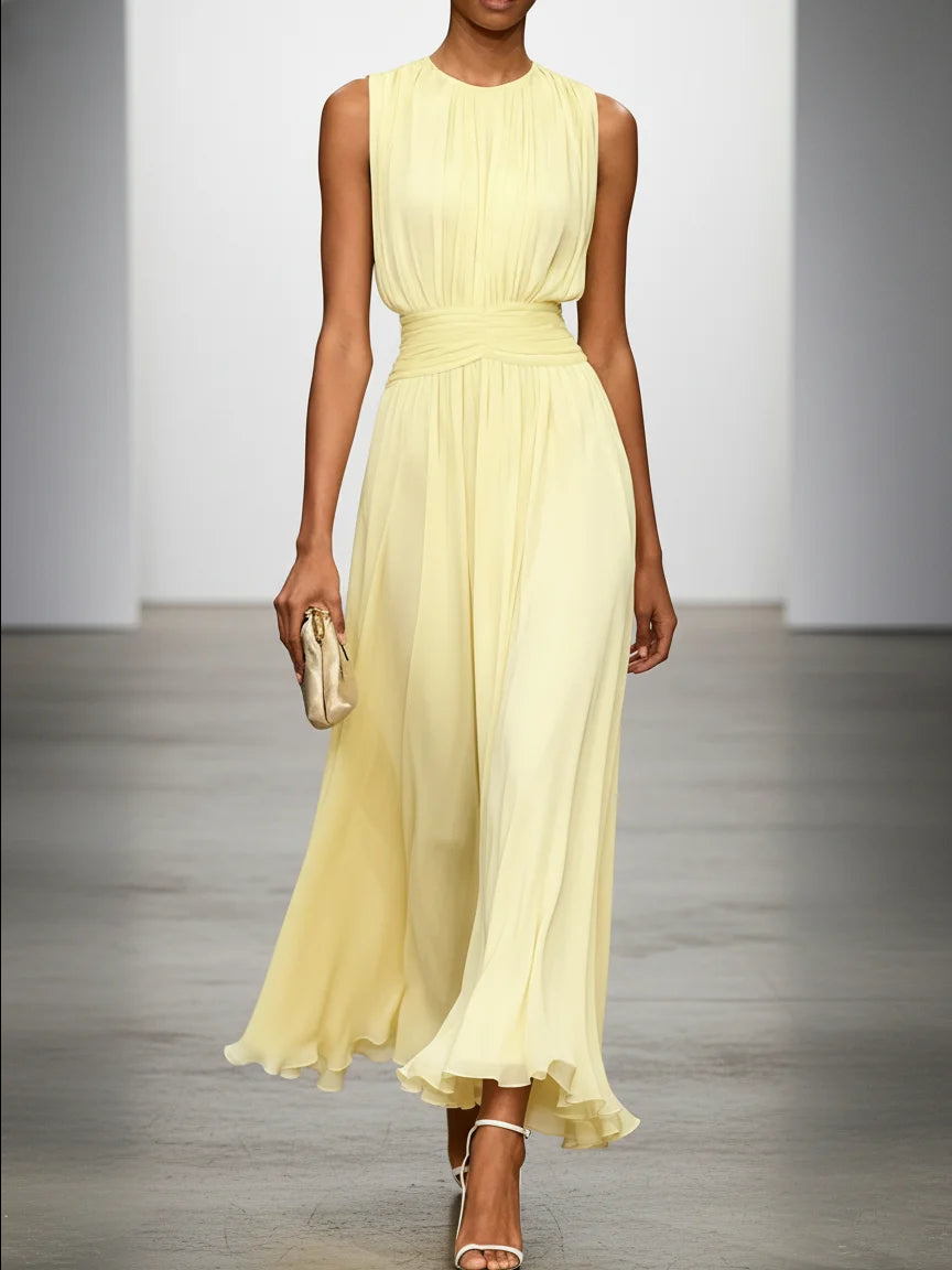 Sleeveless Chiffon A-Line Evening Dress
