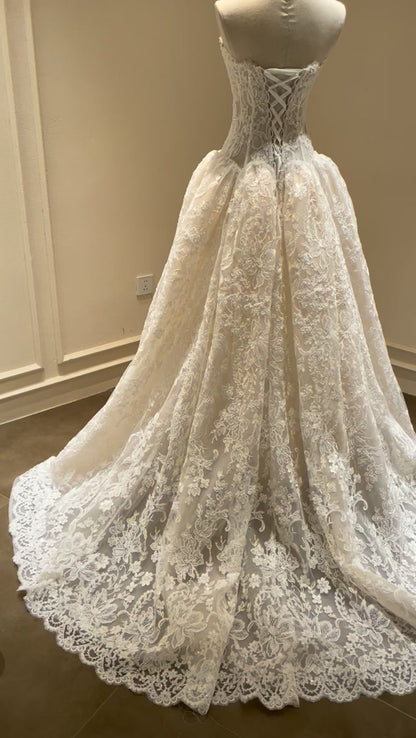 Lace Corset Ball Gown Wedding Dress