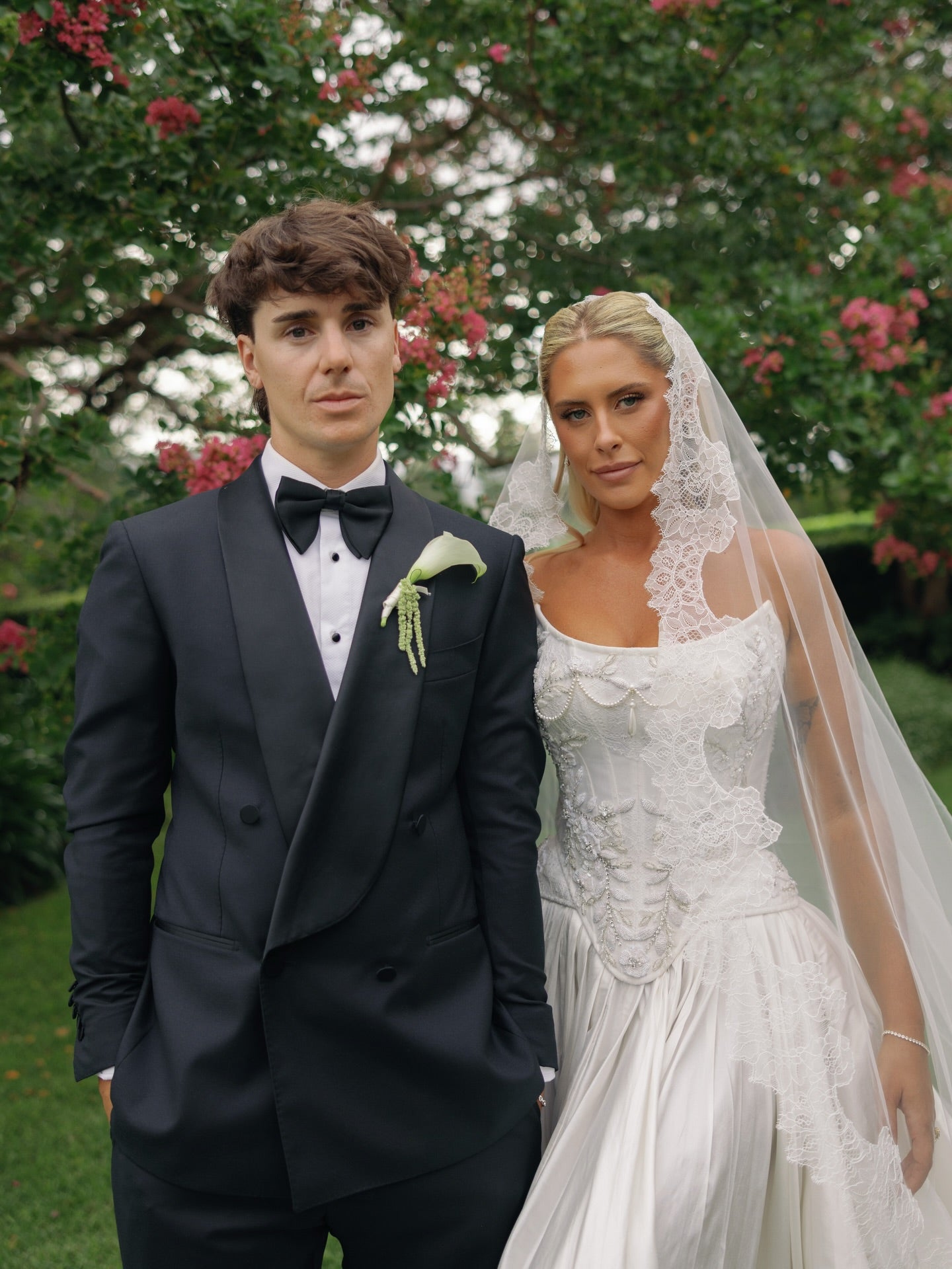 Embellished Corset A-Line Wedding Dress with Train