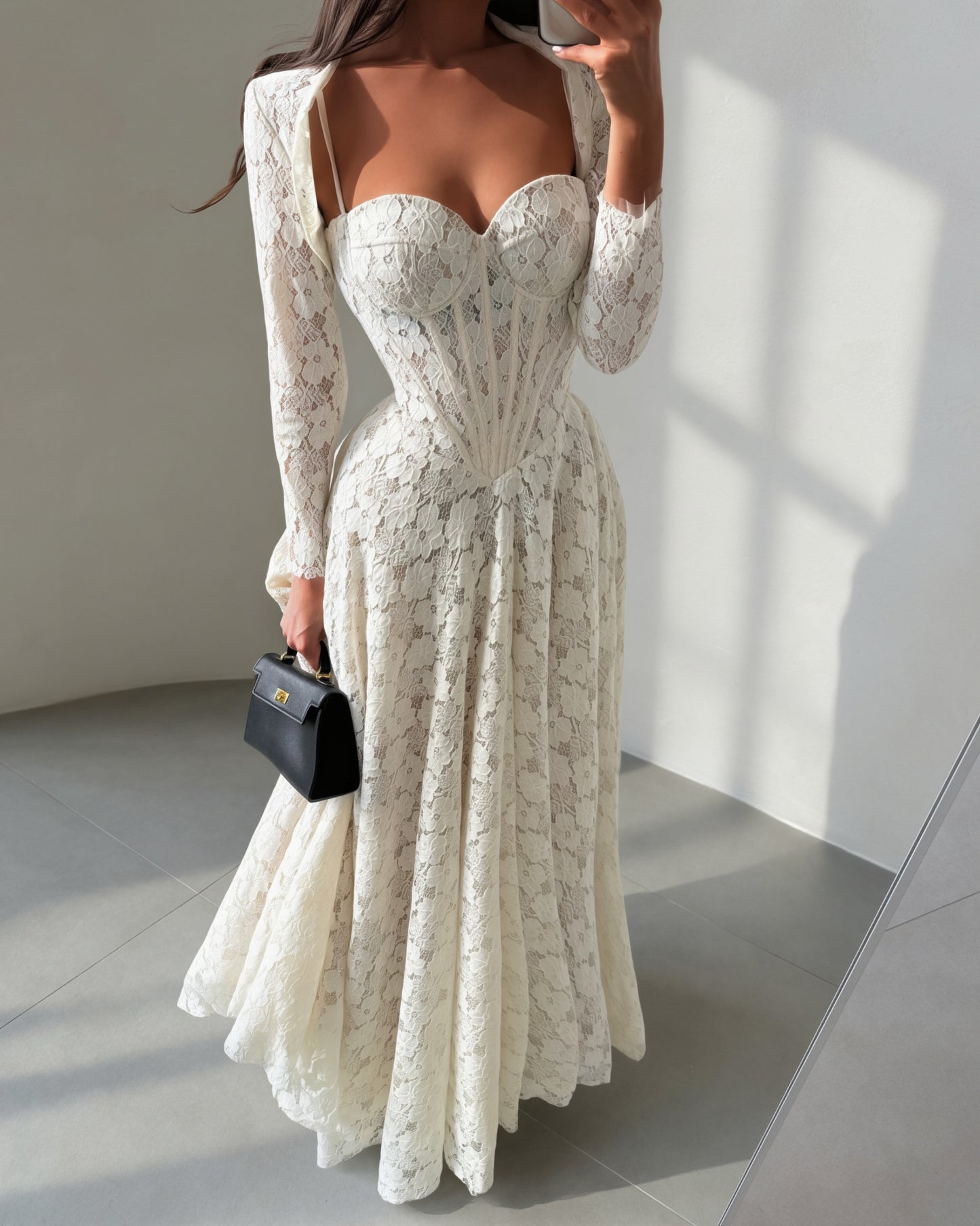 Sweetheart Corset Lace Ball Gown with Jacket