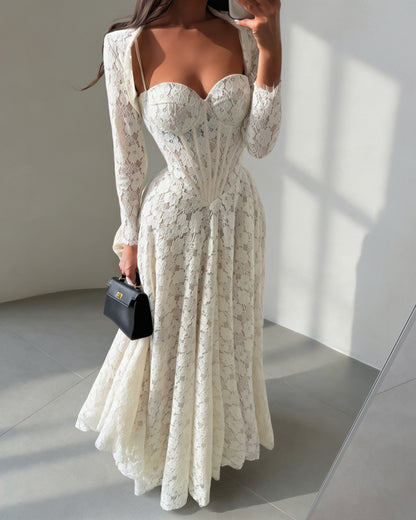 Sweetheart Corset Lace Ball Gown with Jacket