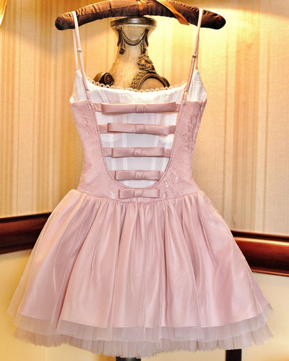 Romantic Corset Tulle A-Line Mini Dress