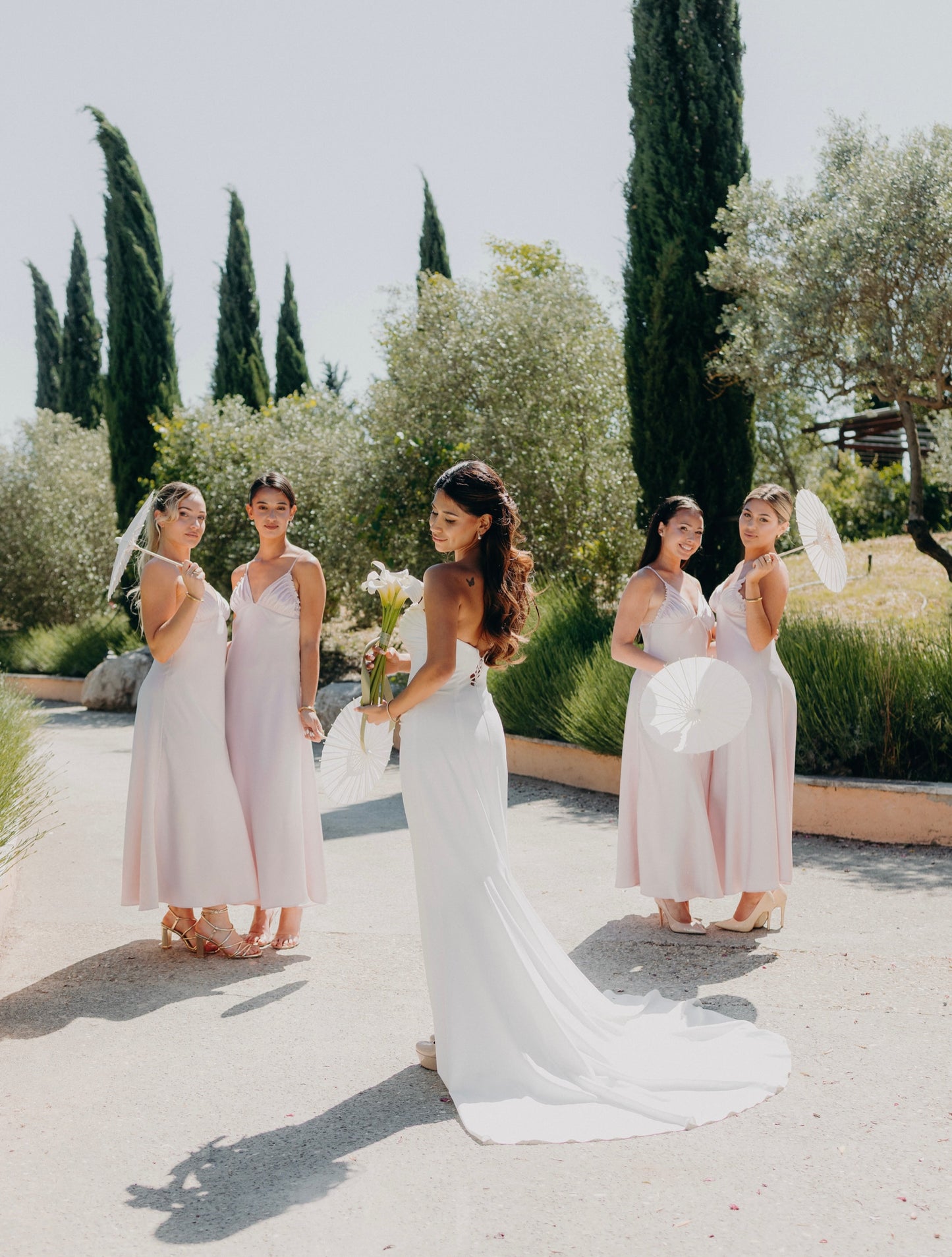 Strapless Sweetheart Ruched Wedding Dress with Slit