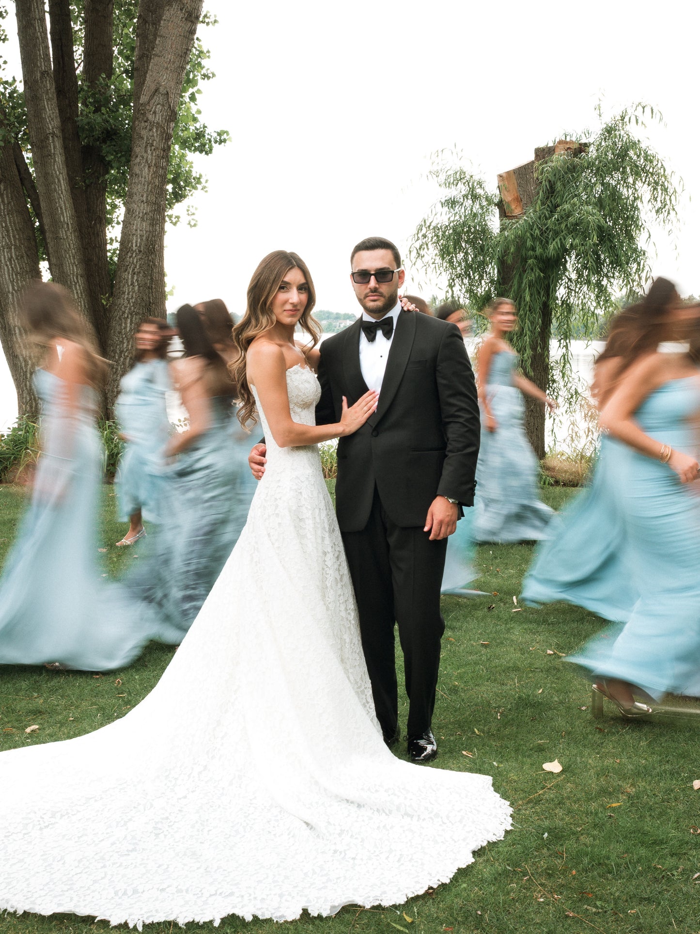 Strapless Lace A-Line Wedding Dress with Train