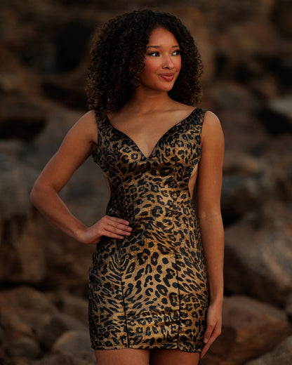 Leopard Print Bodycon Mini Dress