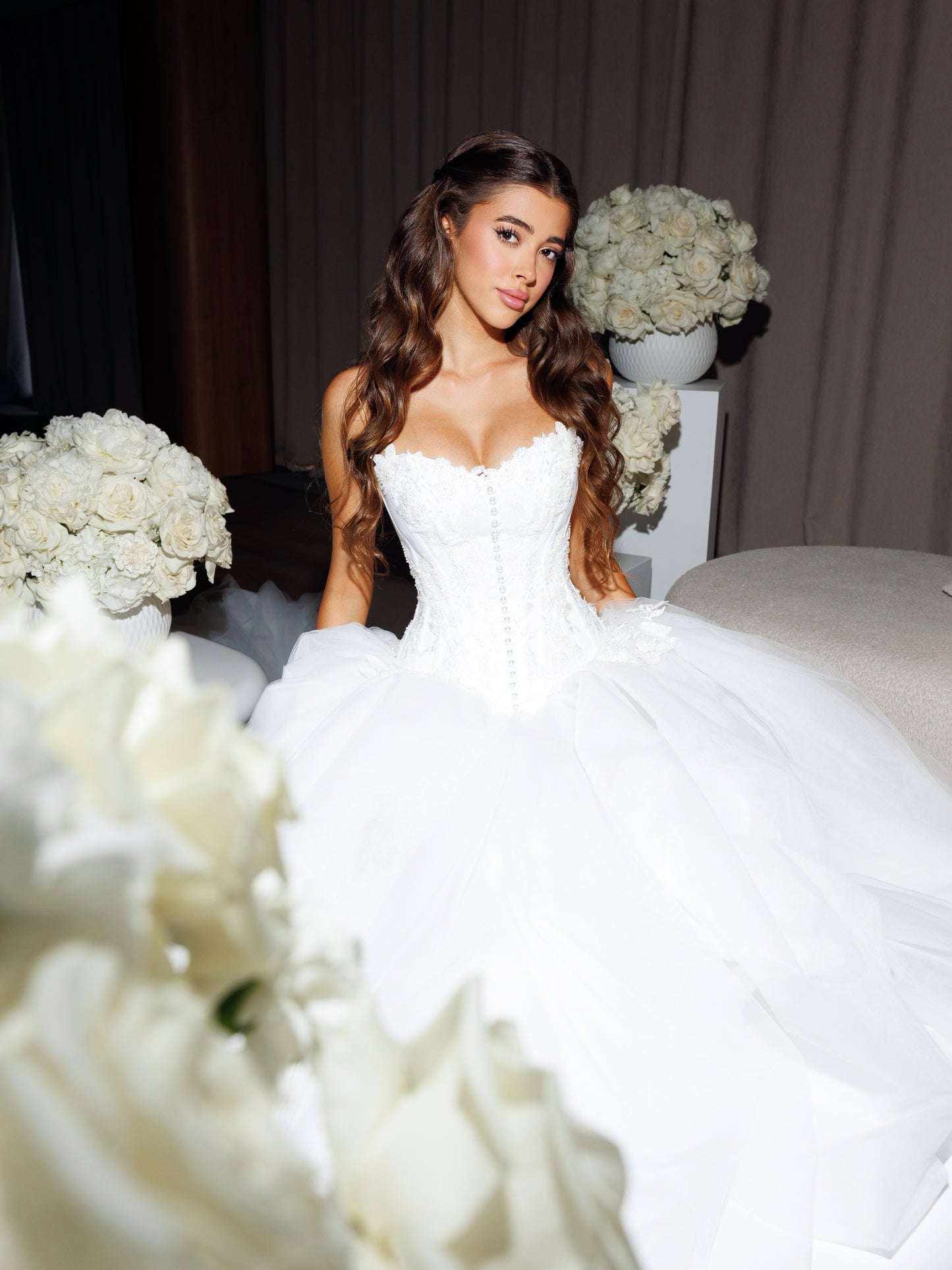 Strapless Sweetheart Corset Tulle Ball Gown