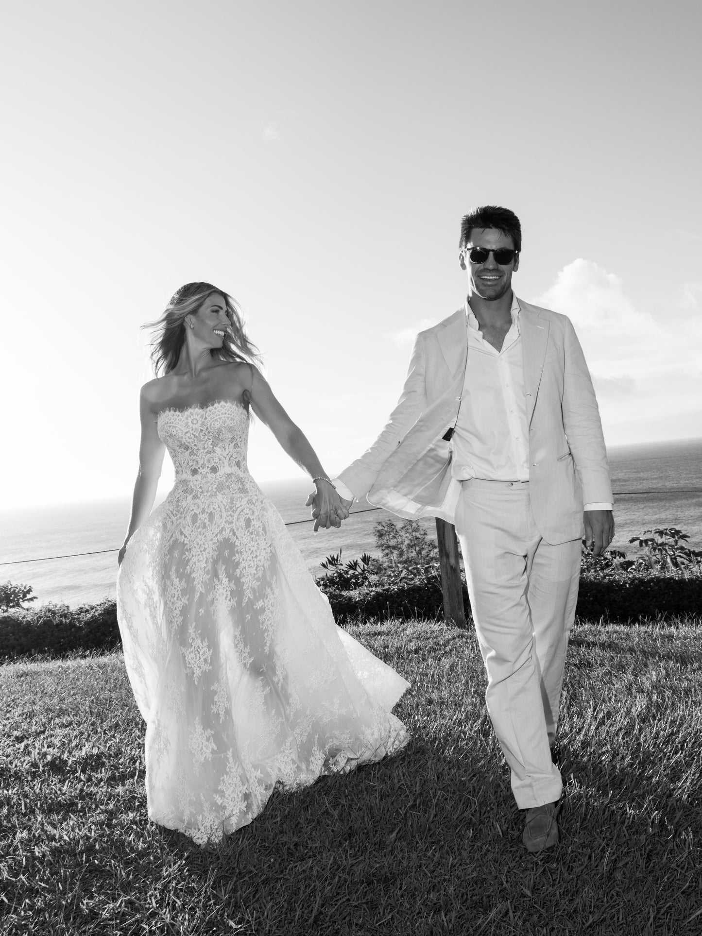 Strapless Lace A-Line Wedding Dress with Train