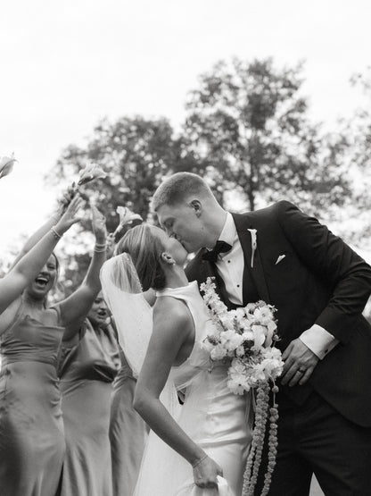 Sleeveless High-Neck Sheath Wedding Gown with Sweep Train
