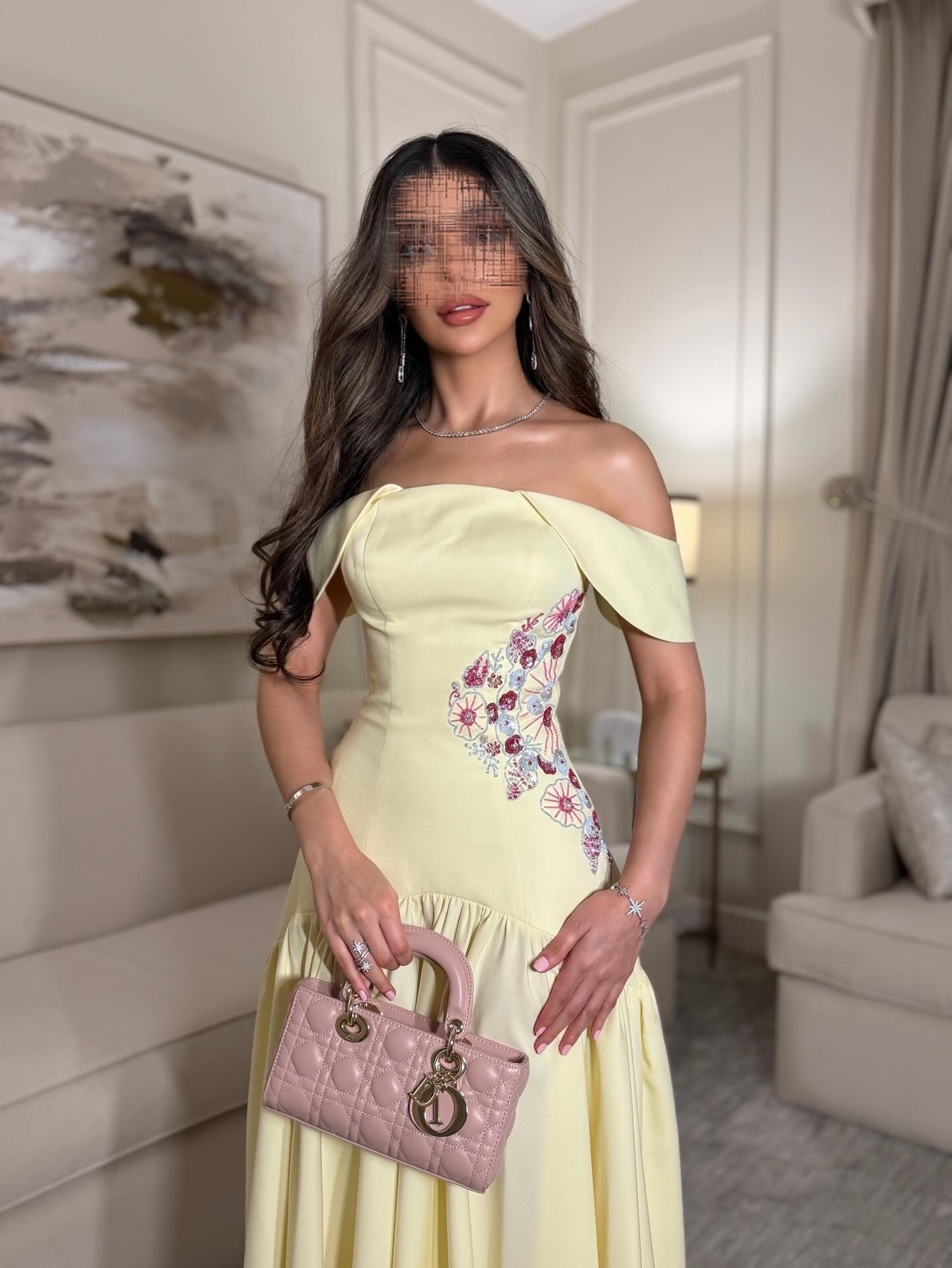 Off-Shoulder Embroidered Ball Gown