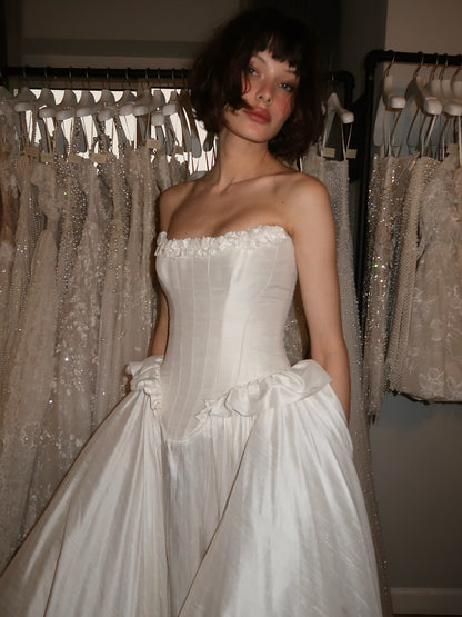 Strapless Corset Ball Gown Wedding Dress