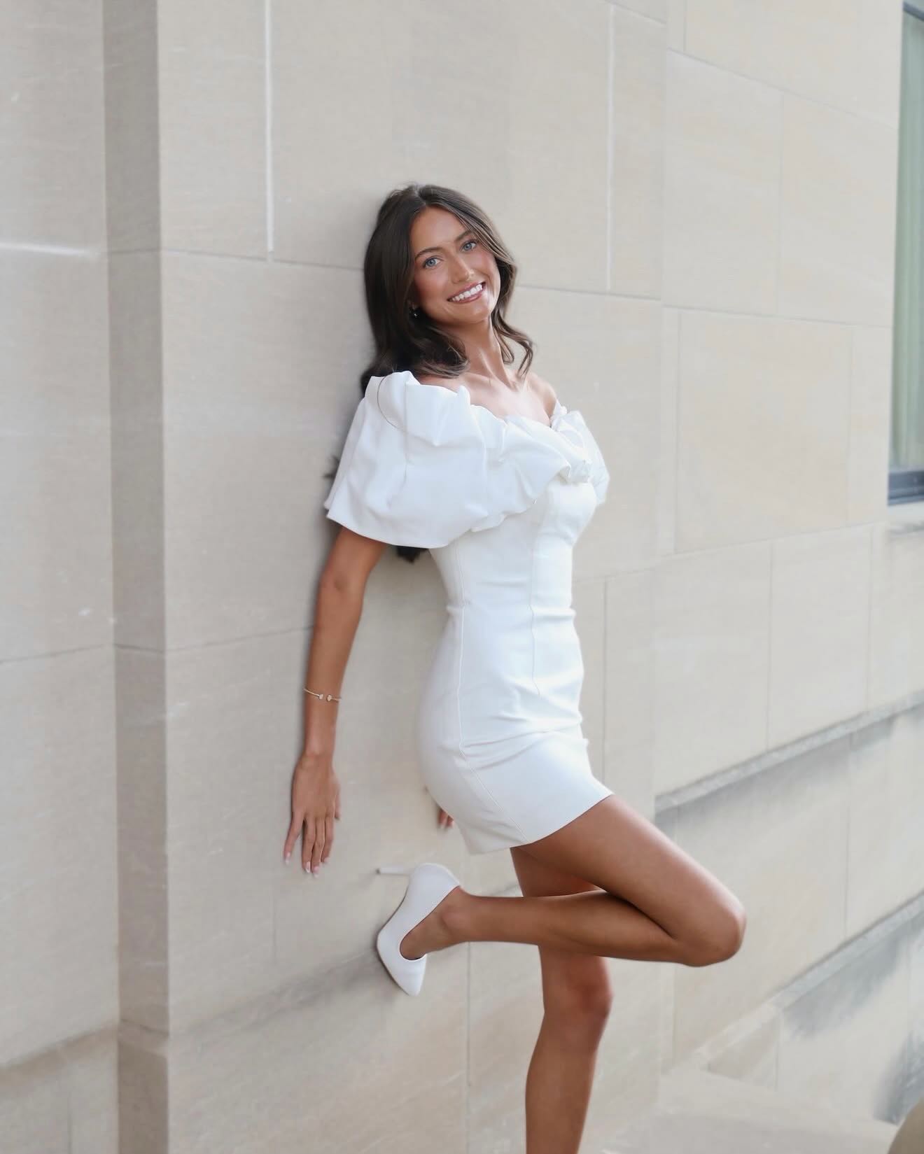 Ruffled Off-the-Shoulder Bodycon Mini Dress